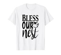 Bless Our Nest Cute Home Blessing Housewarming Value Graphic T-Shirt, Men, White, M