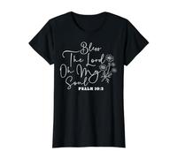 Bless The Lord My Soul Psalm 10:3 Uplifting Design Value Graphic T-Shirt, Women, Black, M