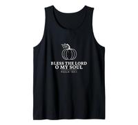 Bless The Lord O My Soul Psalm 103:1 Pumpkin Line Art Tank Top
