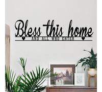 Bless This Home Wall Decor Rustic Metal Sign for Farmhouse Home Living Room Kitchen Dining Room Decor -16.5"X4.4"