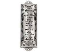 Bless This House Pewter Mezuzah Plaque