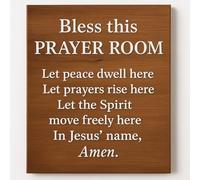 Bless This Prayer Room Canvas Print - Christian Blessing Wall Art Sign, 12x16 inch Faith Room Decor for Home Chapel, Meditation Space, and Prayer Corners