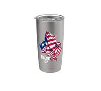 Bless Up Liberian Flag Wrapped Around Praying Hands Stainless Steel Insulated Tumbler