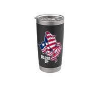 Bless Up Liberian Flag Wrapped Around Praying Hands Stainless Steel Insulated Tumbler
