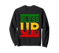 Bless Up Rasta Reggae Lion Jamaica Rastafari Roots Jamaican Sweatshirt