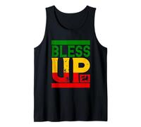 Bless Up Rasta Reggae Lion Jamaica Rastafari Roots Jamaican Tank Top