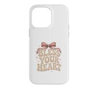 Bless Your Heart Leopard Pink Bow Case for iPhone 14 Pro Max