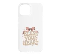 Bless Your Heart Leopard Pink Bow Case for iPhone 15