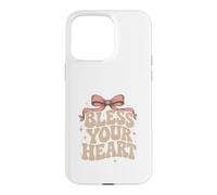 Bless Your Heart Leopard Pink Bow Case for iPhone 15 Pro Max