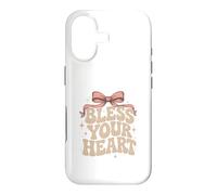 Bless Your Heart Leopard Pink Bow Case for iPhone 17