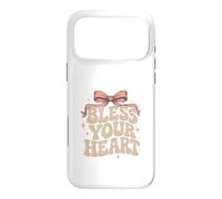 Bless Your Heart Leopard Pink Bow Case for iPhone 17 Pro Max
