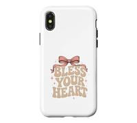 Bless Your Heart Leopard Pink Bow Case for iPhone X/XS