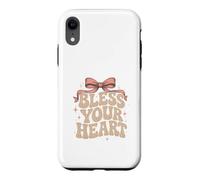 Bless Your Heart Leopard Pink Bow Case for iPhone XR