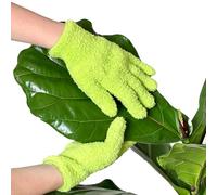 BLESS YOUR SOIL Microfiber Dusting Gloves for Plants : Premium, Gentle, Traps Dust, Washable, Lint Free : Use with Big Leaf Energy ready-to-use spray for houseplants