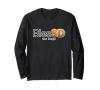 BlesSD San Diego California Blessed SD Text Graphic Long Sleeve T-Shirt