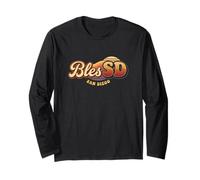 BlesSD San Diego California Blessed SD Text Graphic Long Sleeve T-Shirt