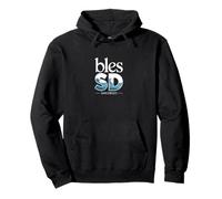 BlesSD San Diego California Blessed SD Text Graphic Pullover Hoodie