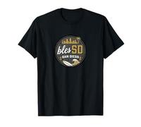 BlesSD San Diego California Blessed SD Text Graphic T-Shirt