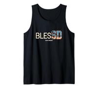 BlesSD San Diego California Blessed SD Text Graphic Tank Top
