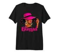 Blessed African American Christian Black Woman Religious Premium T-Shirt