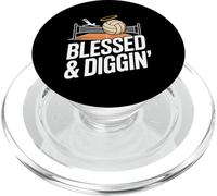 Blessed And Diggin Volleyball Player Faith PopSockets PopGrip for MagSafe