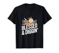 Blessed and Diggin Volleyball Player Faith T-Shirt