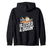 Blessed And Diggin Volleyball Player Faith Zip Hoodie