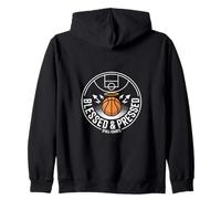 Blessed And Pressed Full Court Basketball Faith Zip Hoodie