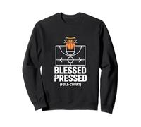 Blessed And Pressed Full Court Basketball Halo Sweatshirt
