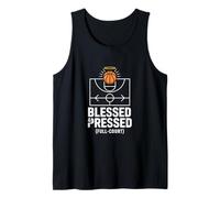 Blessed and Pressed Full Court Basketball Halo Tank Top