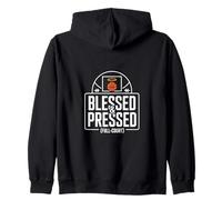Blessed And Pressed Full Court Basketball Zip Hoodie