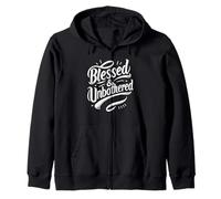 Blessed and Unbothered Strong Confident Catholic Christian Zip Hoodie