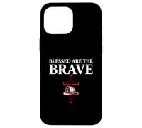 Blessed Are the Brave Christian Firefighter Faith Case for iPhone 16 Pro Max