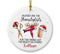 Blessed Are The Hairstylist Tree Decorations Decorative Christmas Decorations Unique Christmas Tree Hanging Ornament For New Years Holiday Home Decor