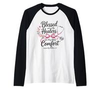 Blessed Are The Healers Raglan Baseball Tee