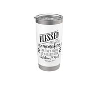 Blessed are The Peacemakers Bible Christian Stainless Steel Insulated Tumbler