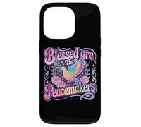 Blessed Are The Peacemakers Dove Floral Case for iPhone 13 Pro