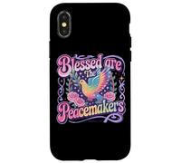 Blessed Are The Peacemakers Dove Floral Case for iPhone X/XS