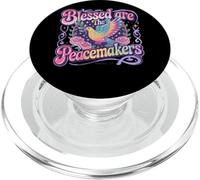 Blessed Are The Peacemakers Dove Floral PopSockets PopGrip for MagSafe