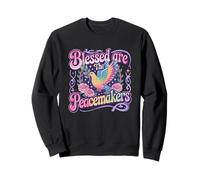 Blessed Are The Peacemakers Dove Floral Sweatshirt