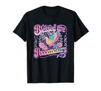 Blessed are The Peacemakers Dove Floral T-Shirt