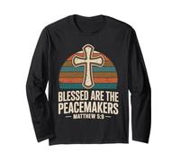 Blessed are The Peacemakers Matthew 5:9 Bible Christian Long Sleeve T-Shirt