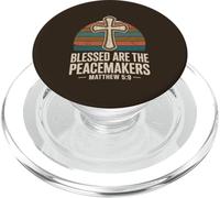 Blessed Are The Peacemakers Matthew 5:9 Bible Christian PopSockets PopGrip for MagSafe