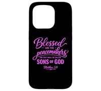 Blessed Are The Peacemakers Matthew 5:9 Scripture Bible Pray Case for iPhone 15 Pro