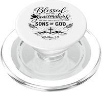 Blessed Are The Peacemakers Matthew 5:9 Scripture Bible Pray PopSockets PopGrip for MagSafe