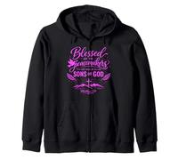 Blessed Are The Peacemakers Matthew 5:9 Scripture Bible Pray Zip Hoodie