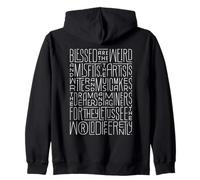 Blessed Are the Weird Creative Dreamer Quote Zip Hoodie