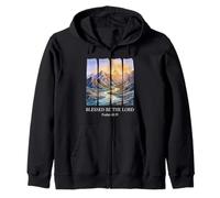 Blessed Be The Lord Psalm 68 19 Bible Verse Nature Zip Hoodie