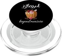 Blessed Beyond Measure Autumn Fall Pretty Floral Pumpkin PopSockets PopGrip for MagSafe