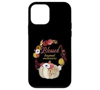 Blessed Beyond Measure Autumn Fall White Pumpkin Wreath Case for iPhone 12 mini